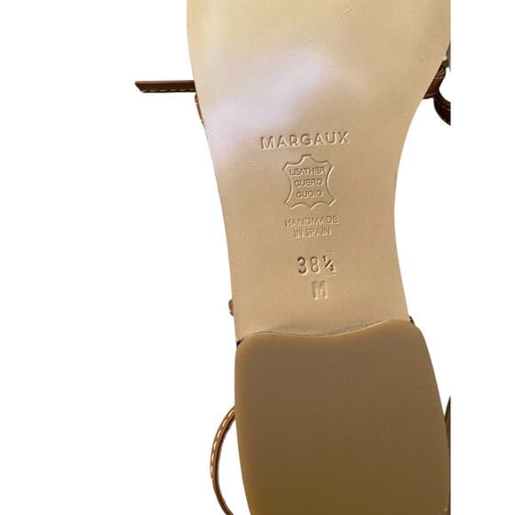 Margaux The Wrap Sandals EU 38.5 US 8.5 Brown Nappa Leather Tie Lace Up Neutral - Picture 10 of 13
